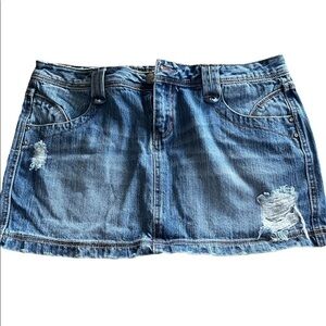 BONGO Distressed Jean Skirt Girls Size 13